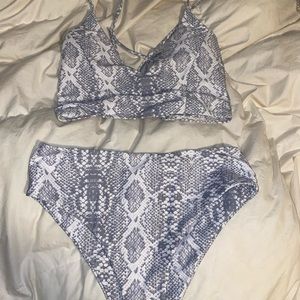 Snakeskin high waisted bikini size medium
